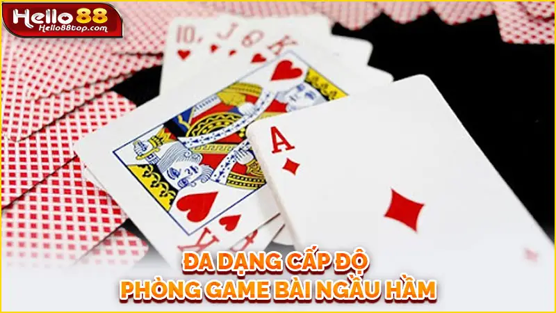 Đa dạng cấp độ phòng game bài Ngầu hầm