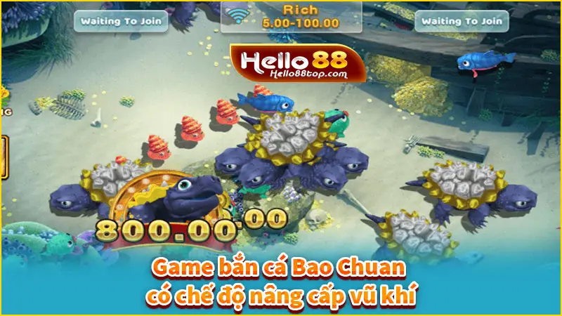 Game bắn cá Bao Chuan có chế độ nâng cấp vũ khí